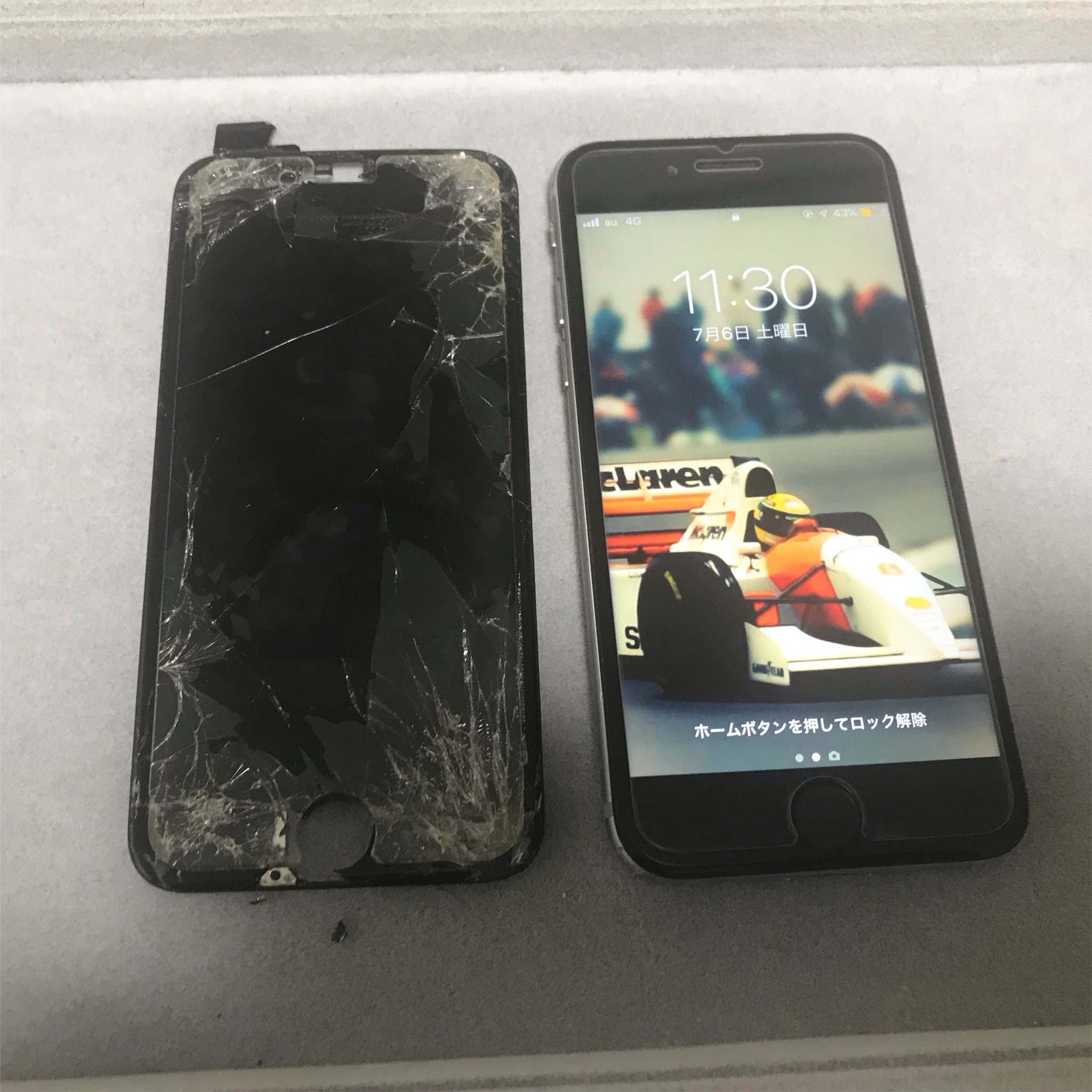 7 6 Iphone6の液晶画面交換修理で川崎市高津区よりご来店頂きました 溝の口店 溝の口 でiphone アイフォン の修理ならバッテリー ガラス割れ画面交換修理が可能なリペア本舗へ